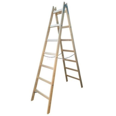Drabina drewniana 2-elementowa 2 x 7 Master Drabina drewniana 2-elementowa 2 x 7 Master